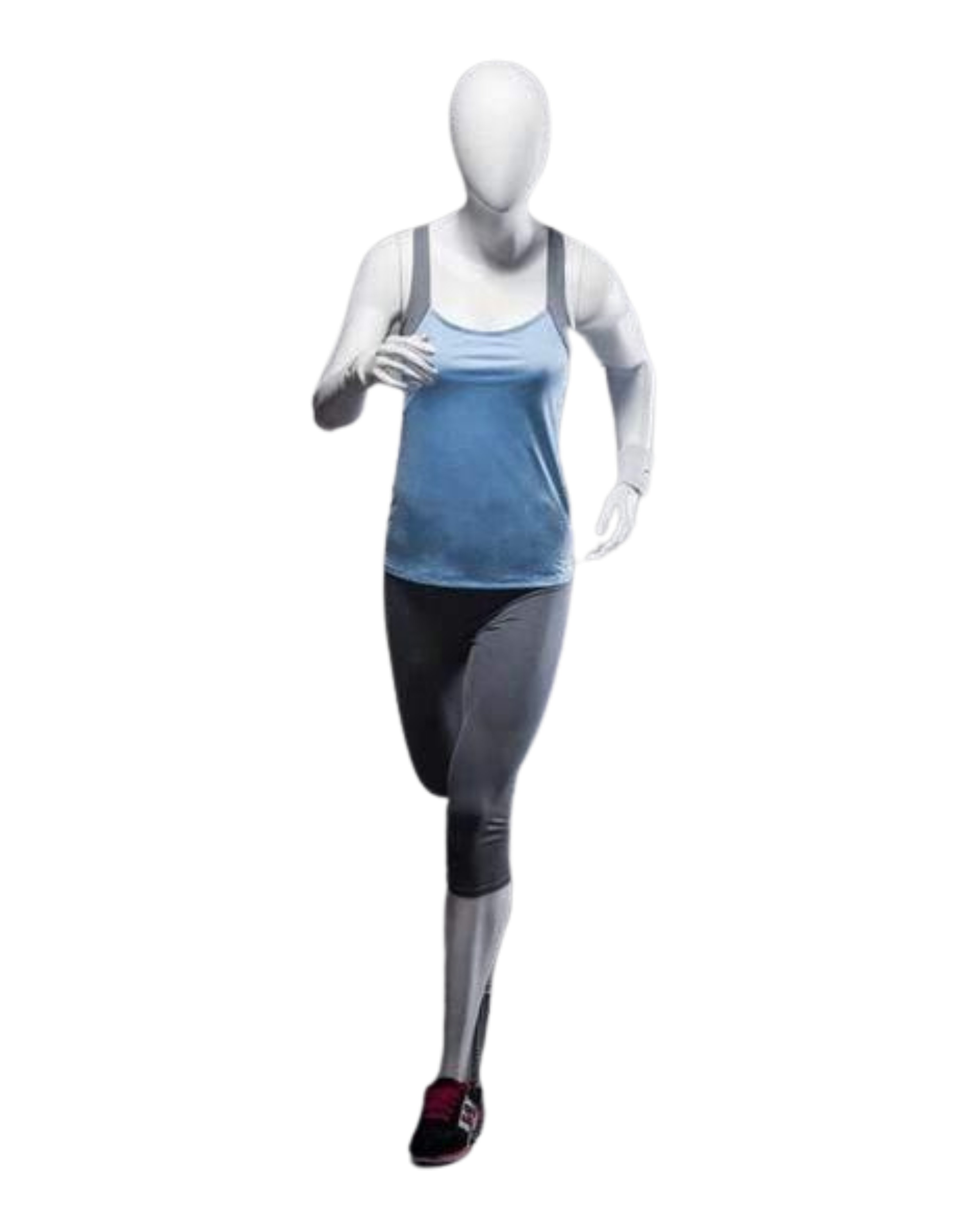Athletic White Female Running Mannequin  (TMK-MZ-PB4W2)