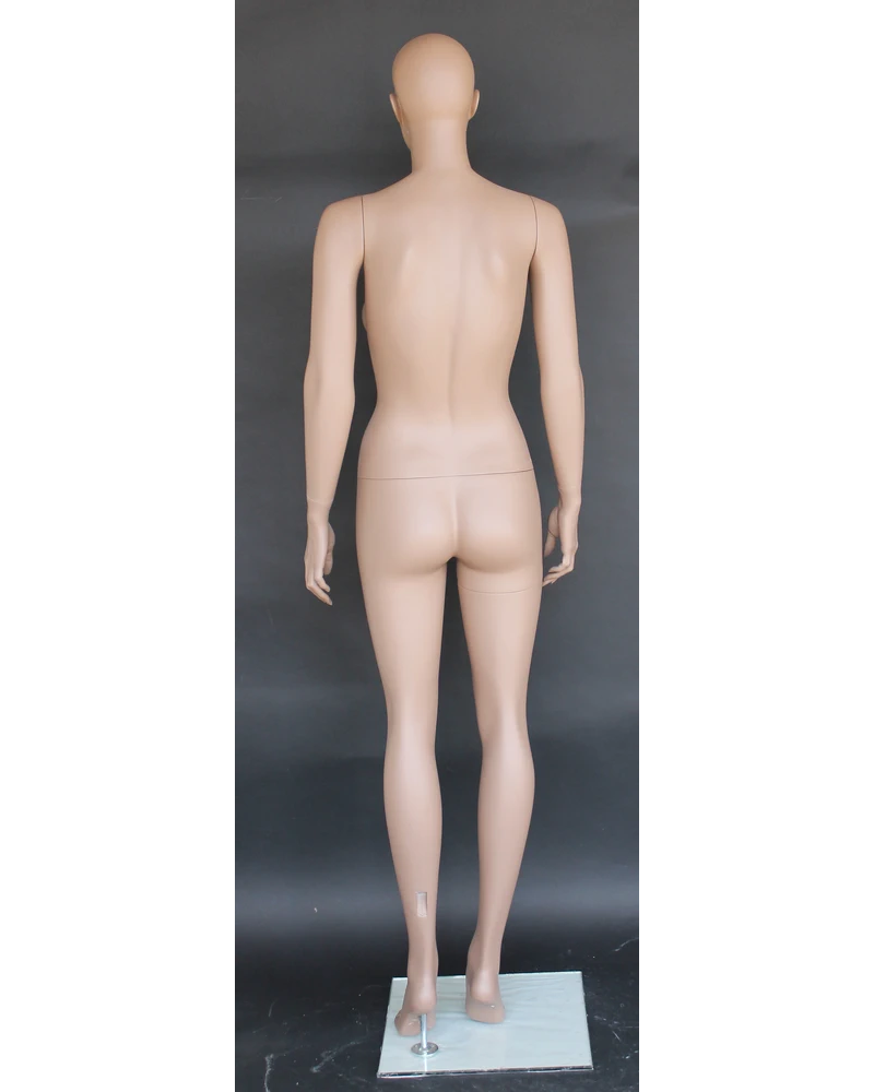Realistic African American female mannequin with face makeup in dark skin tone, SFW4-BT