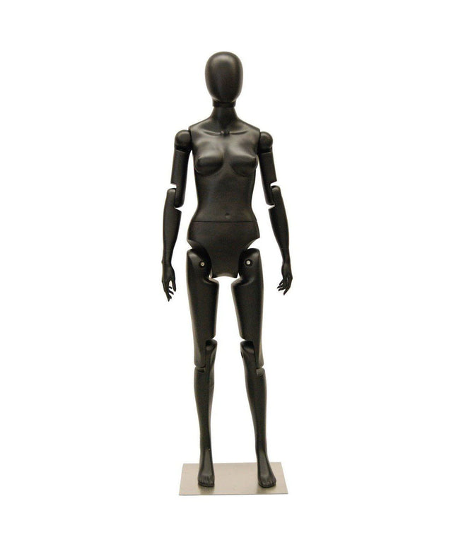 Female Black Abstract Posable Mannequin (TMK-MD-Z-FFXBEG)