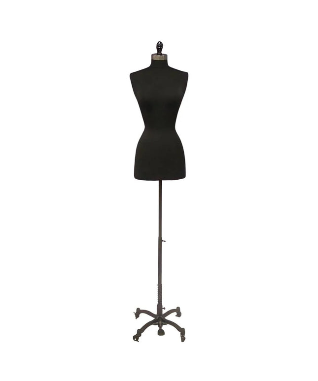 Female Dress Form with Black Rolling Base (JF-F+BS-WB02T)