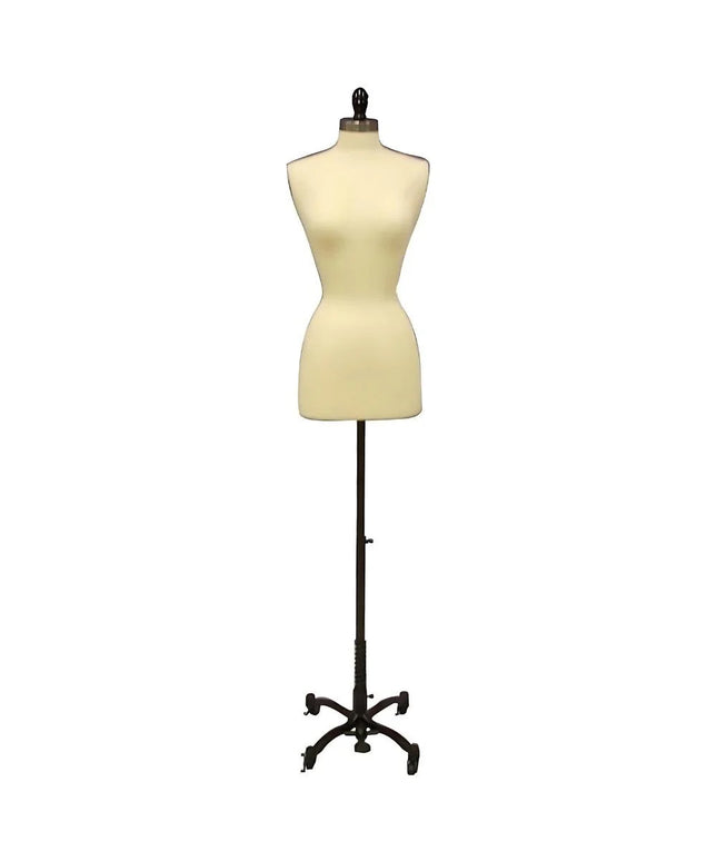 Female Dress Form with Black Rolling Base (JF-F+BS-WB02T)
