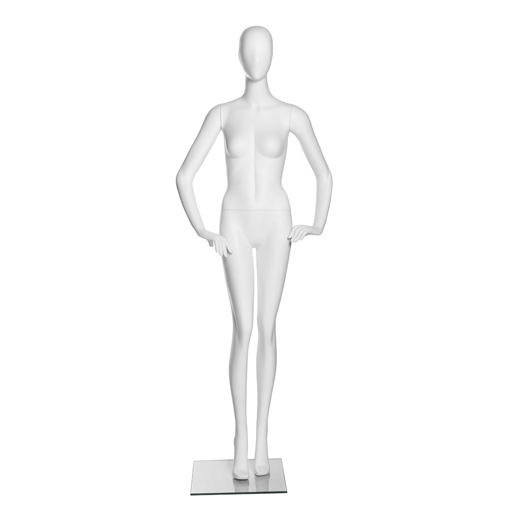 SFM02 Poised Female Mannequin in Matte White (TMK-MZ-SFM02)