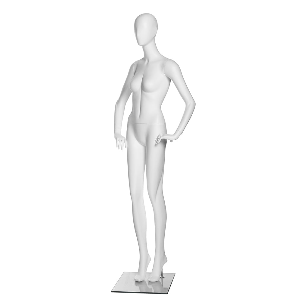 SFM02 Poised Female Mannequin in Matte White (TMK-MZ-SFM02)