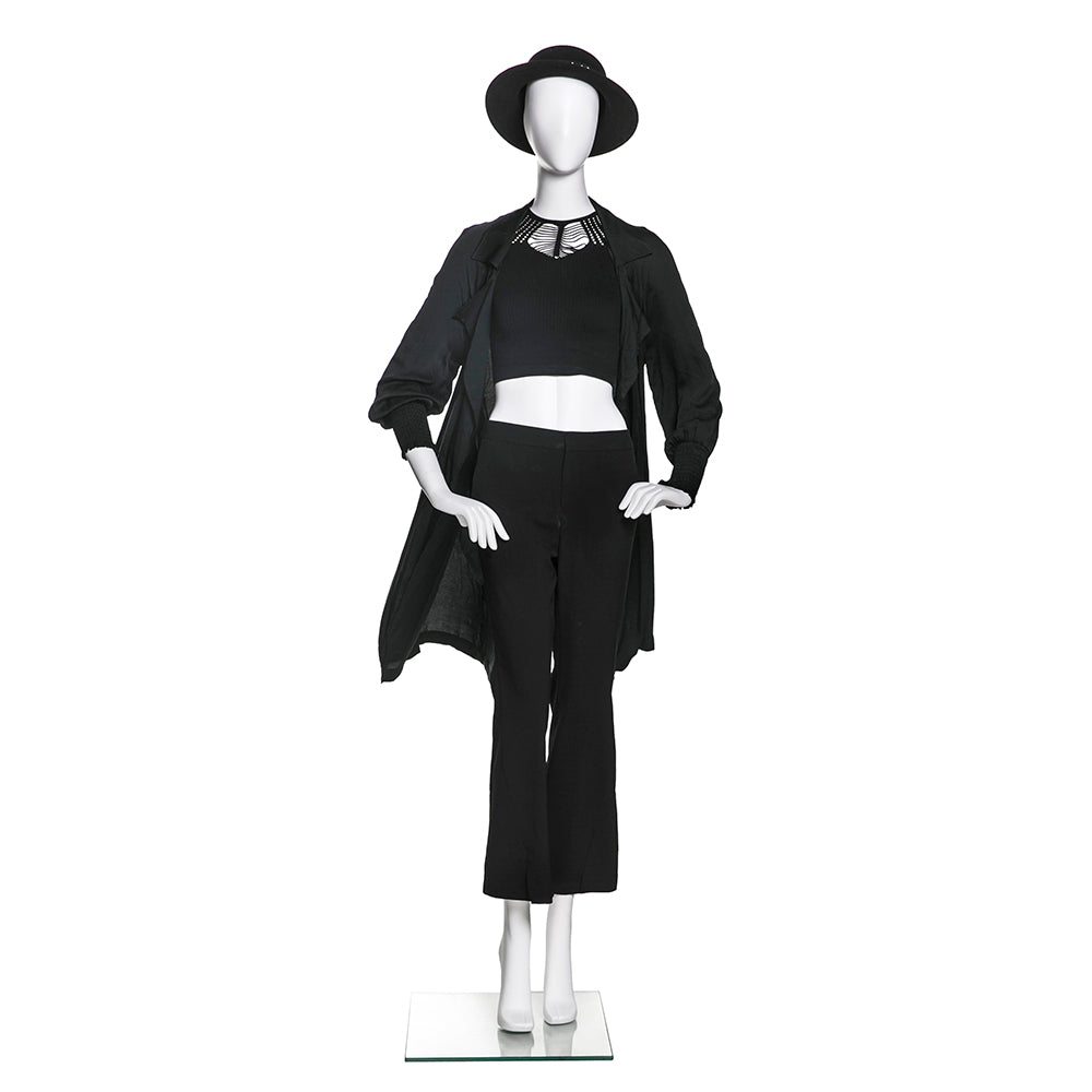 SFM02 Poised Female Mannequin in Matte White (TMK-MZ-SFM02)