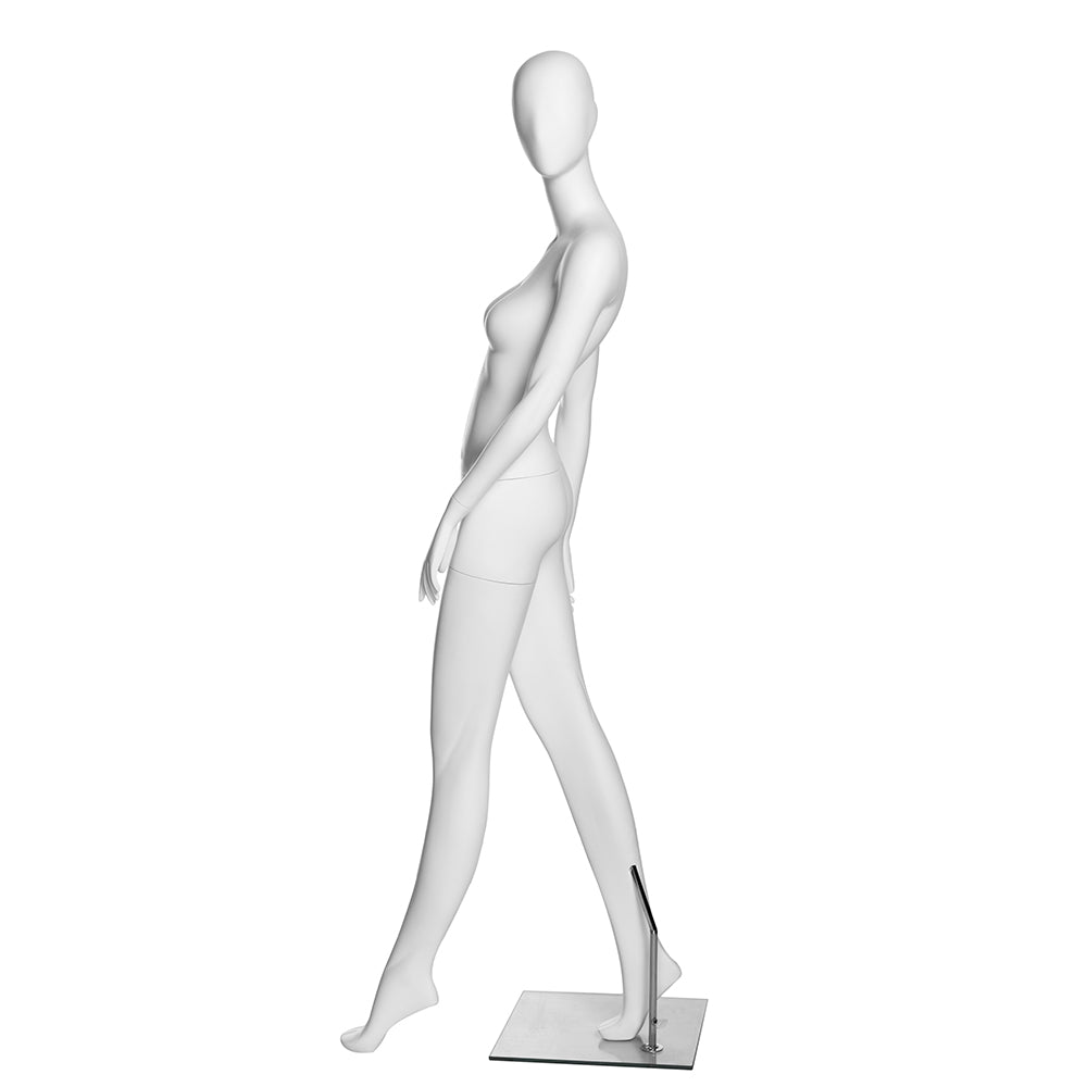 SFM05 Walking-Pose Female Mannequin in Matte White (TMK-MZ-SFM05)