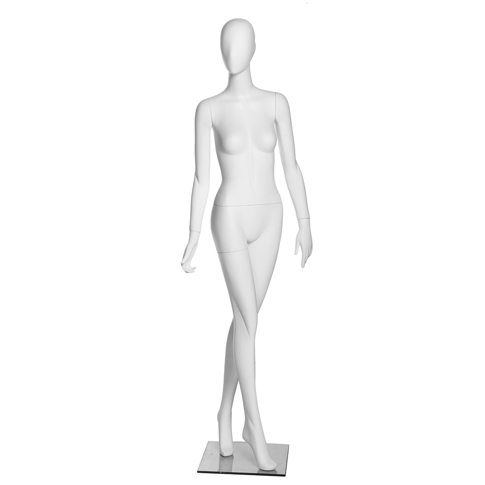 SFM06 Crossed-Leg Female Mannequin in Matte White (TMK-MZ-SFM06)