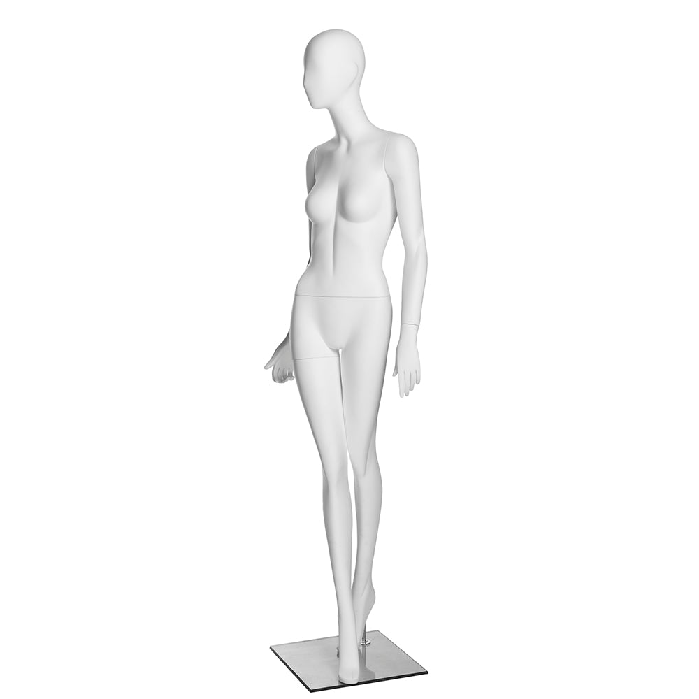 SFM06 Crossed-Leg Female Mannequin in Matte White (TMK-MZ-SFM06)