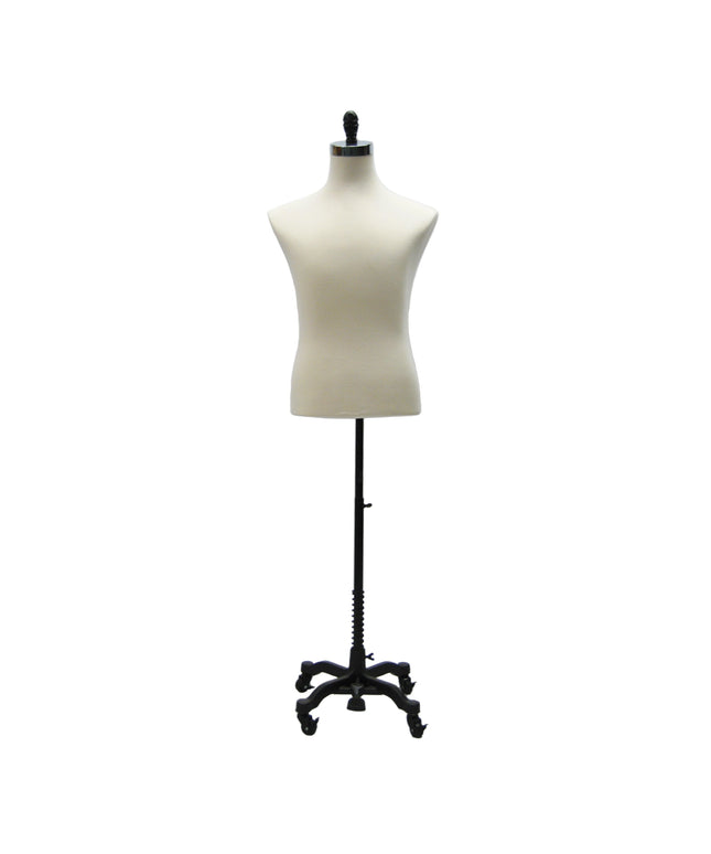 Male Dress Form With Rolling Base