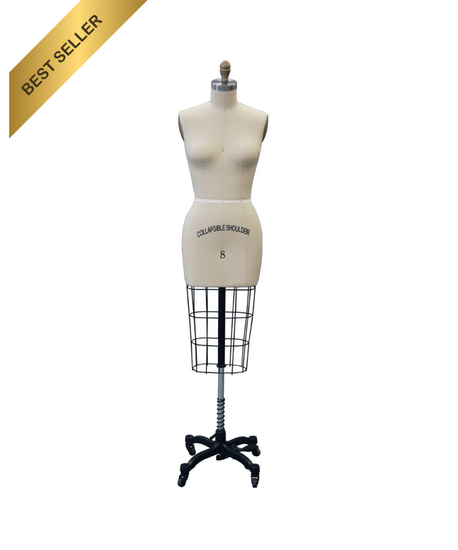 Female Professional Dress Form with Collapsible Shoulders (TMK-ST-SIZE)