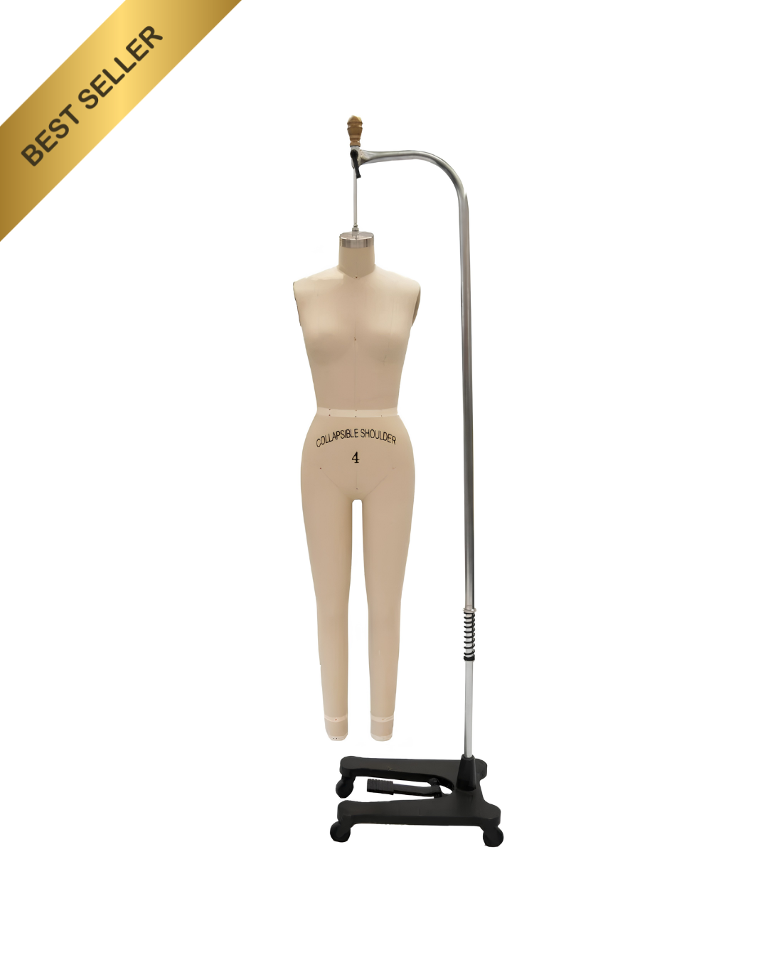 Female Full Body Professional Dress Form with Collapsible Shoulders (TMK-ST-FULLSIZE), Size 8 (M)