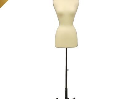Female Dress Form with Black Rolling Base (JF-F+BS-WB02T)