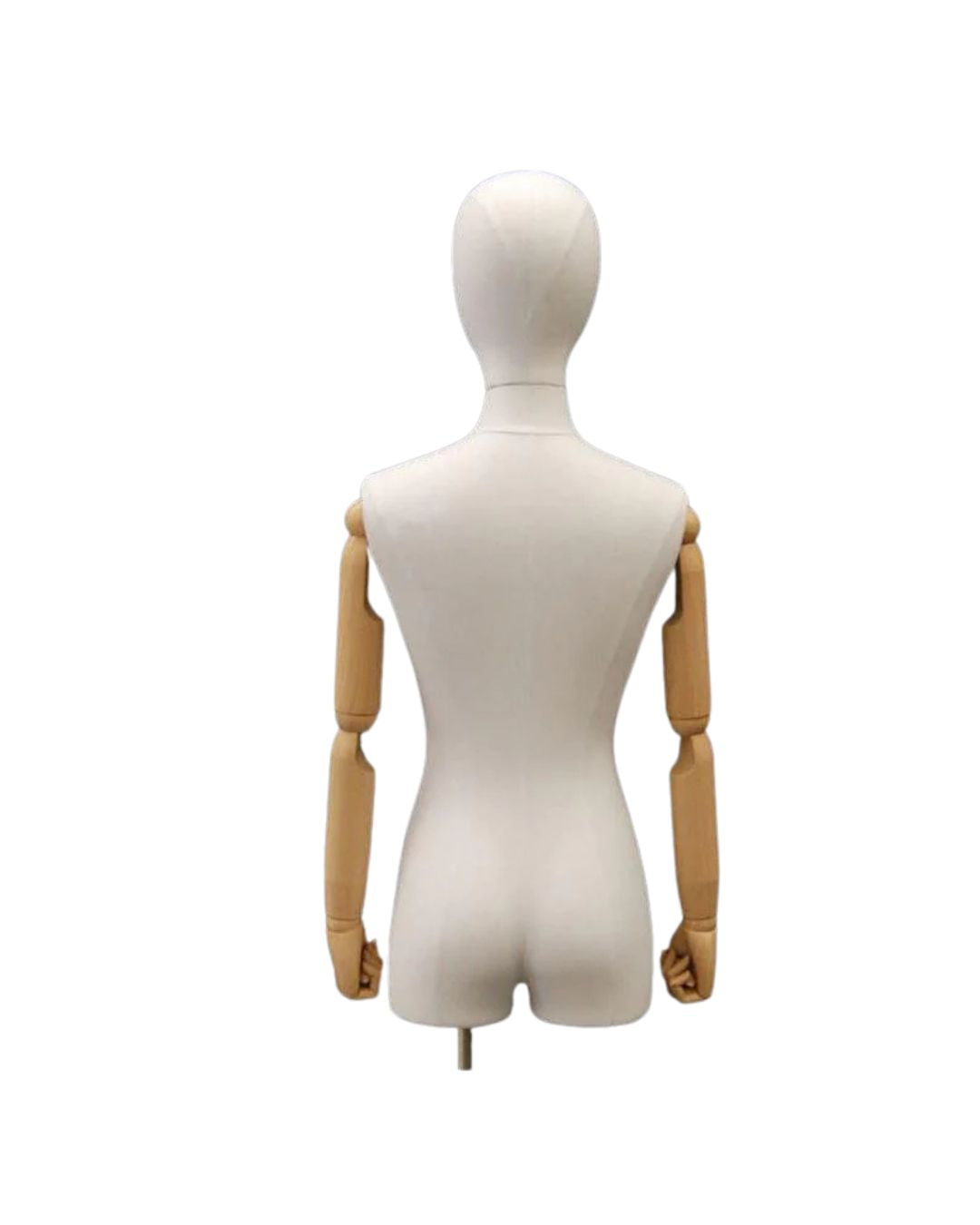 Female Pure White Linen Dress Form with Arms (TMK-JF-F1WLARM+BS-05)
