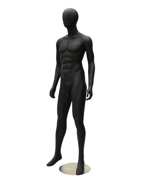 Black Male Egghead Mannequin (TMK-KM26BK2)