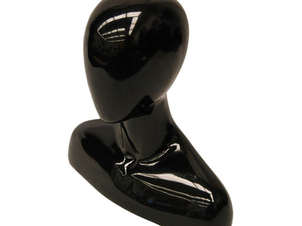 Abstract Female Black Glossy Mannequin Head (TMK-MD-FEGGB)