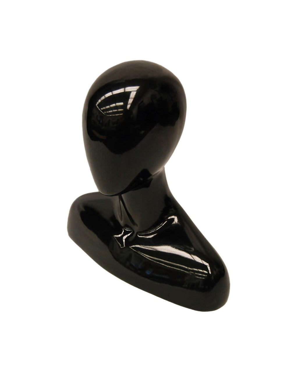 Abstract Female Black Glossy Mannequin Head (TMK-MD-FEGGB)