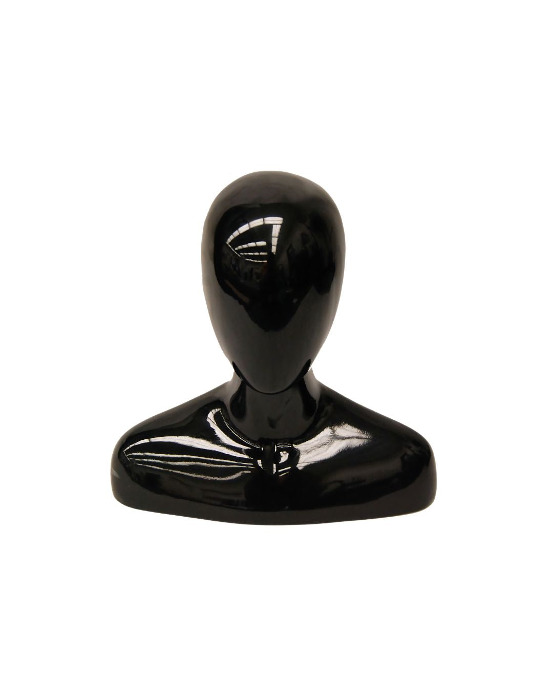 Abstract Female Black Glossy Mannequin Head (TMK-MD-FEGGB)