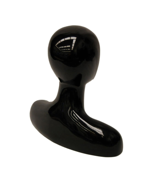 Abstract Female Black Glossy Mannequin Head (TMK-MD-FEGGB)