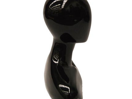 Abstract Female Black Glossy Mannequin Head (TMK-MD-FEGGB)