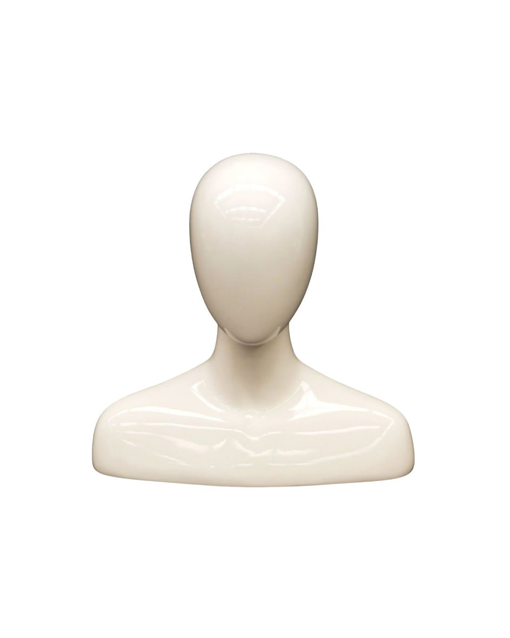 Male White Egghead Mannequin Head (TMK-MD-MEGGW)