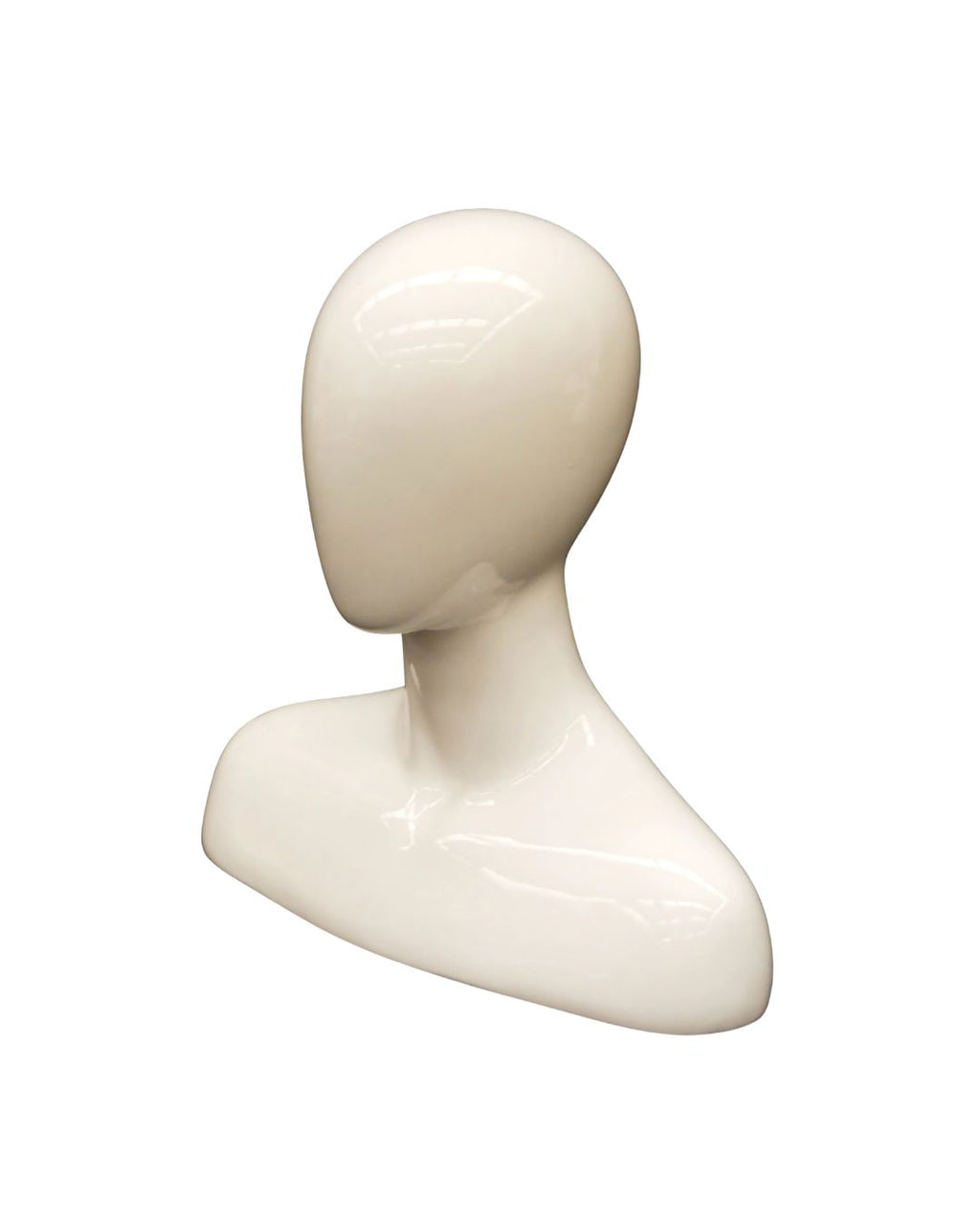 Male White Egghead Mannequin Head (TMK-MD-MEGGW)
