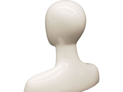 Male White Egghead Mannequin Head (TMK-MD-MEGGW)