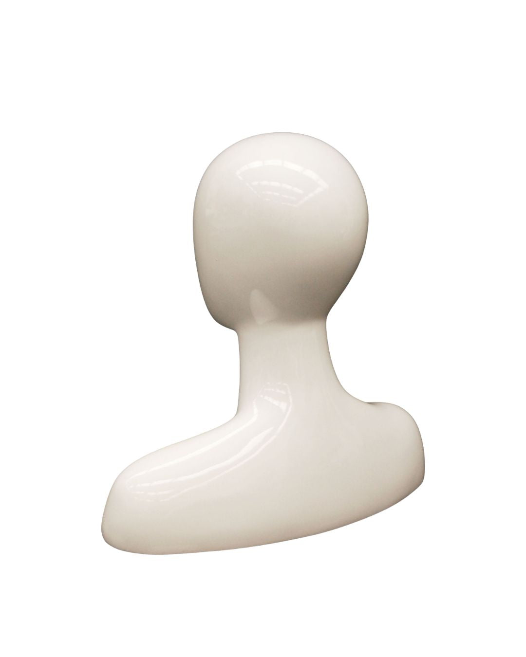 Male White Egghead Mannequin Head (TMK-MD-MEGGW)