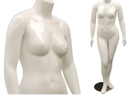 Plus Size Female Display Mannequin - No Head  (TMK-MD-NANCYBW1S)