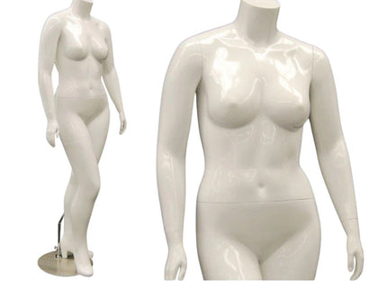 Plus Size Female Display Mannequin - No Head  (TMK-MD-NANCYBW1S)