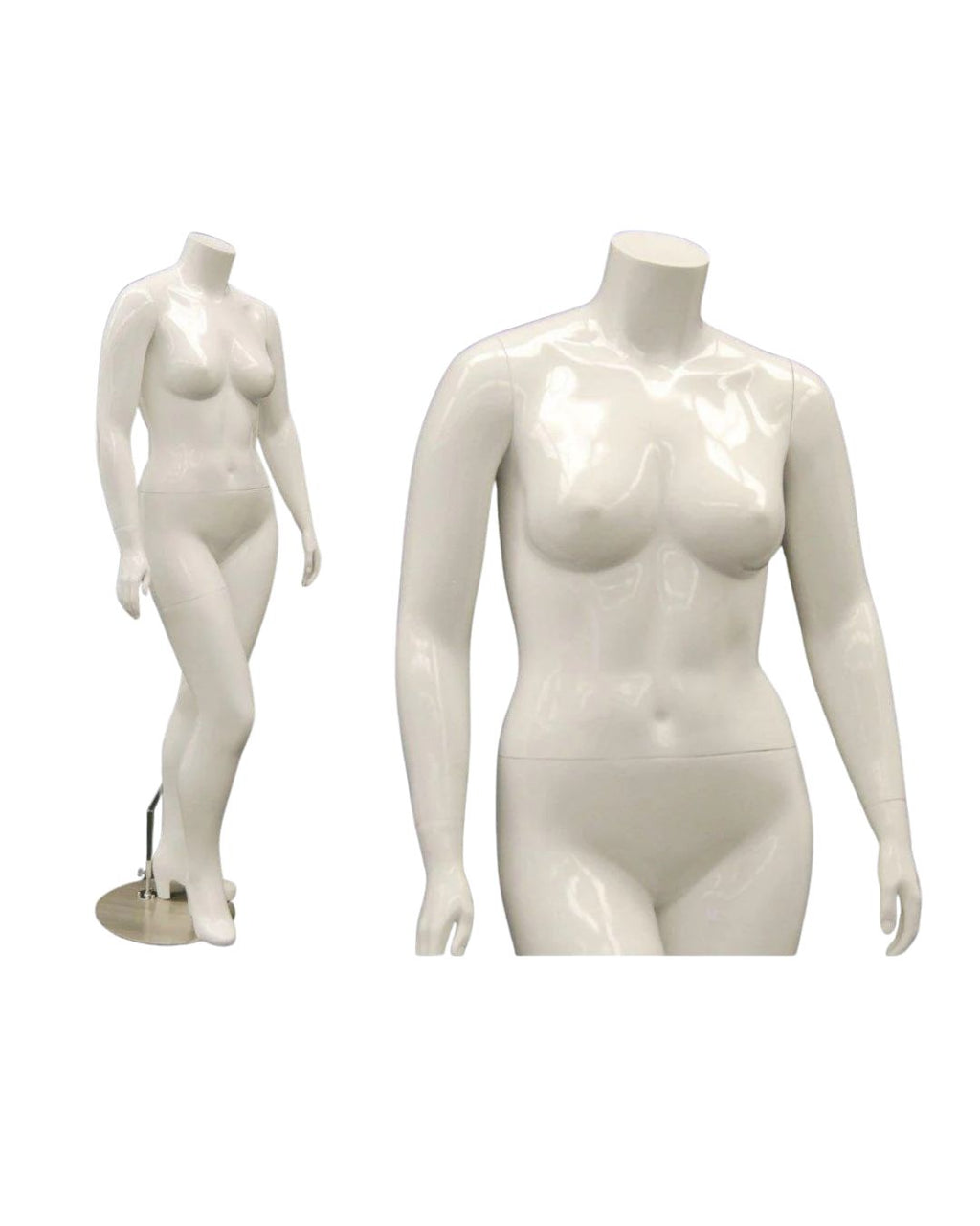 Plus Size Female Display Mannequin - No Head  (TMK-MD-NANCYBW1S)