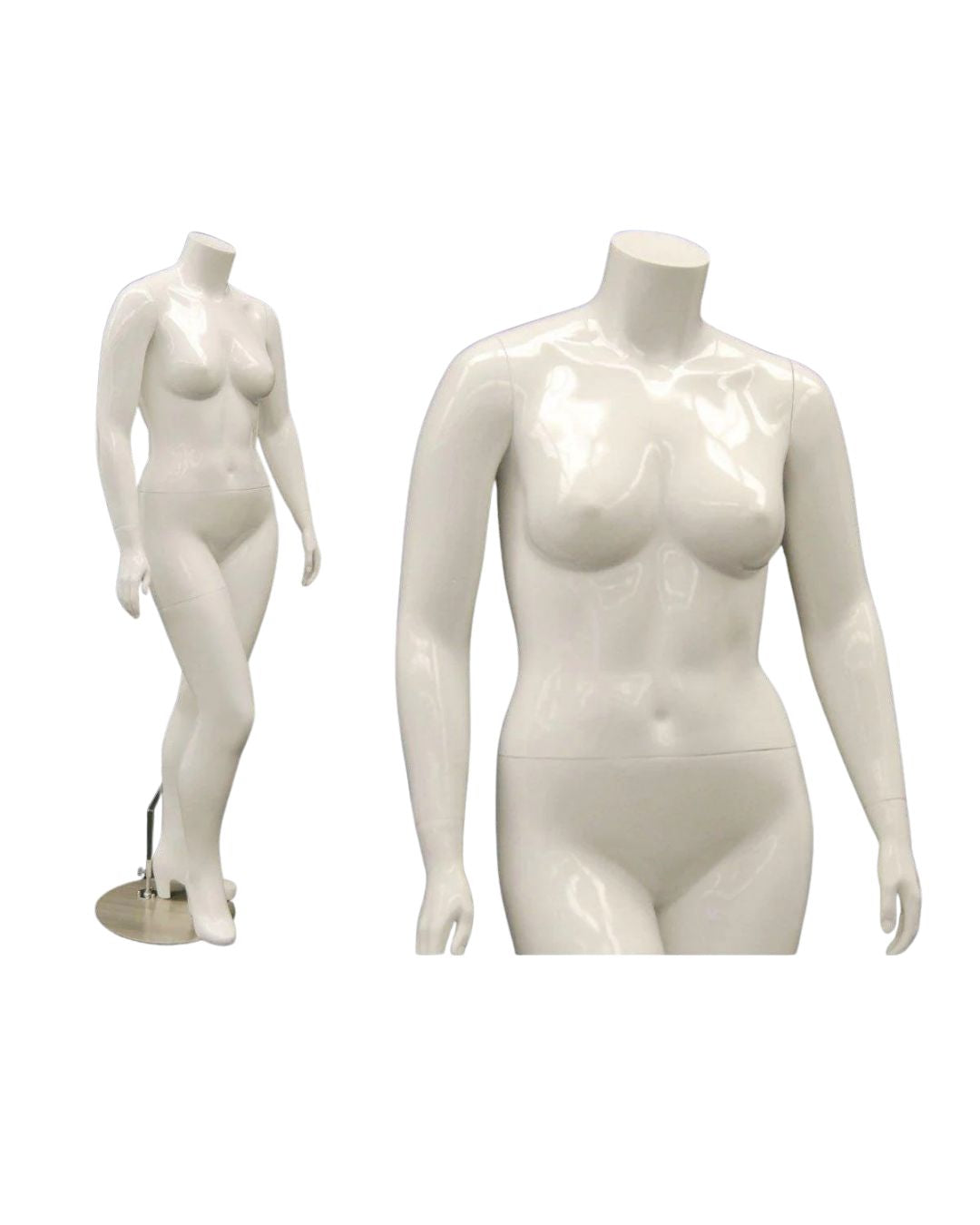 Plus Size Female Display Mannequin - No Head  (TMK-MD-NANCYBW1S)