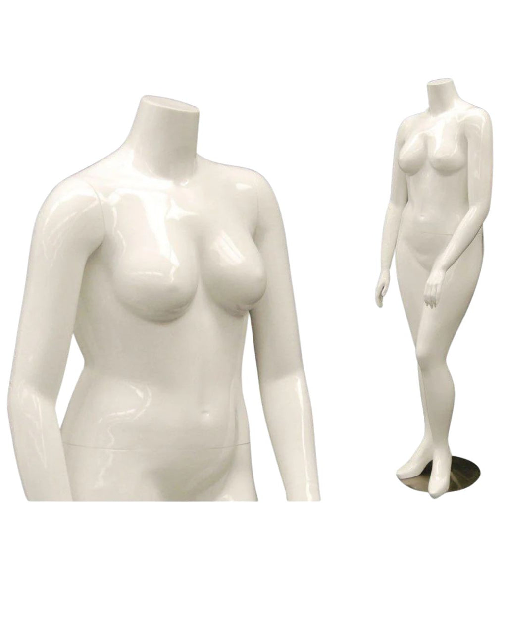 Plus Size Female Display Mannequin - No Head (TMK-MD-NANCYBW2S)