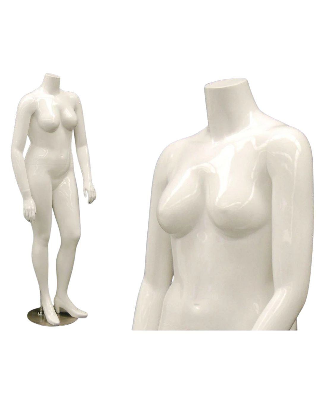 Plus Size Female Display Mannequin - No Head (TMK-MD-NANCYBW2S)