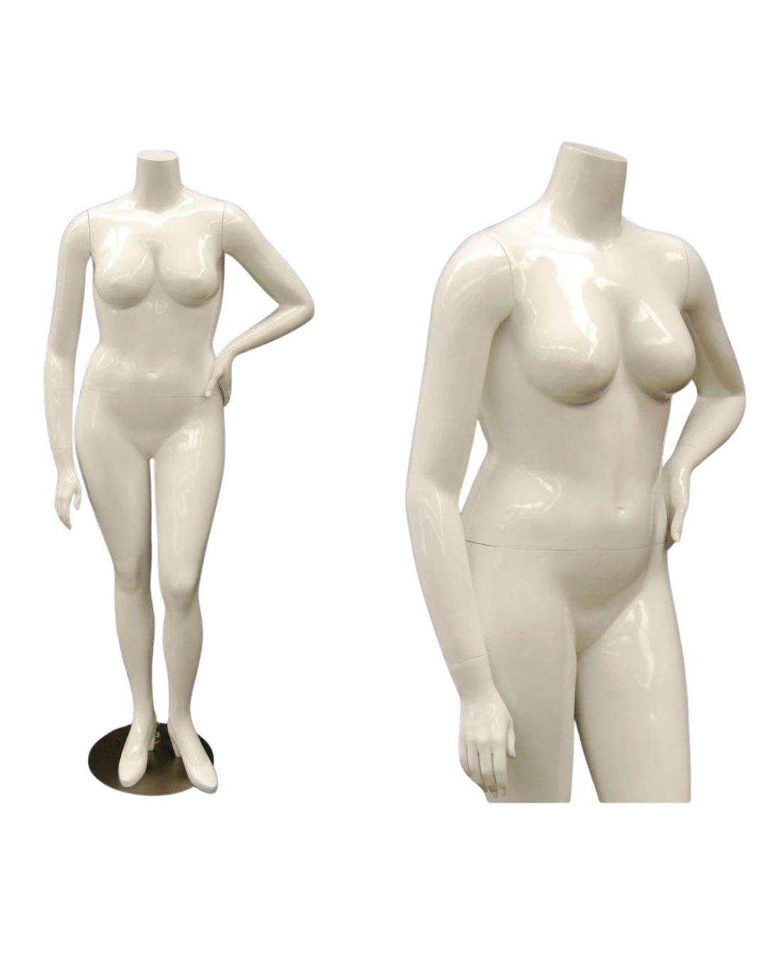 Plus Size Female Display Mannequin - No Head (TMK-MD-NANCYBW3S)