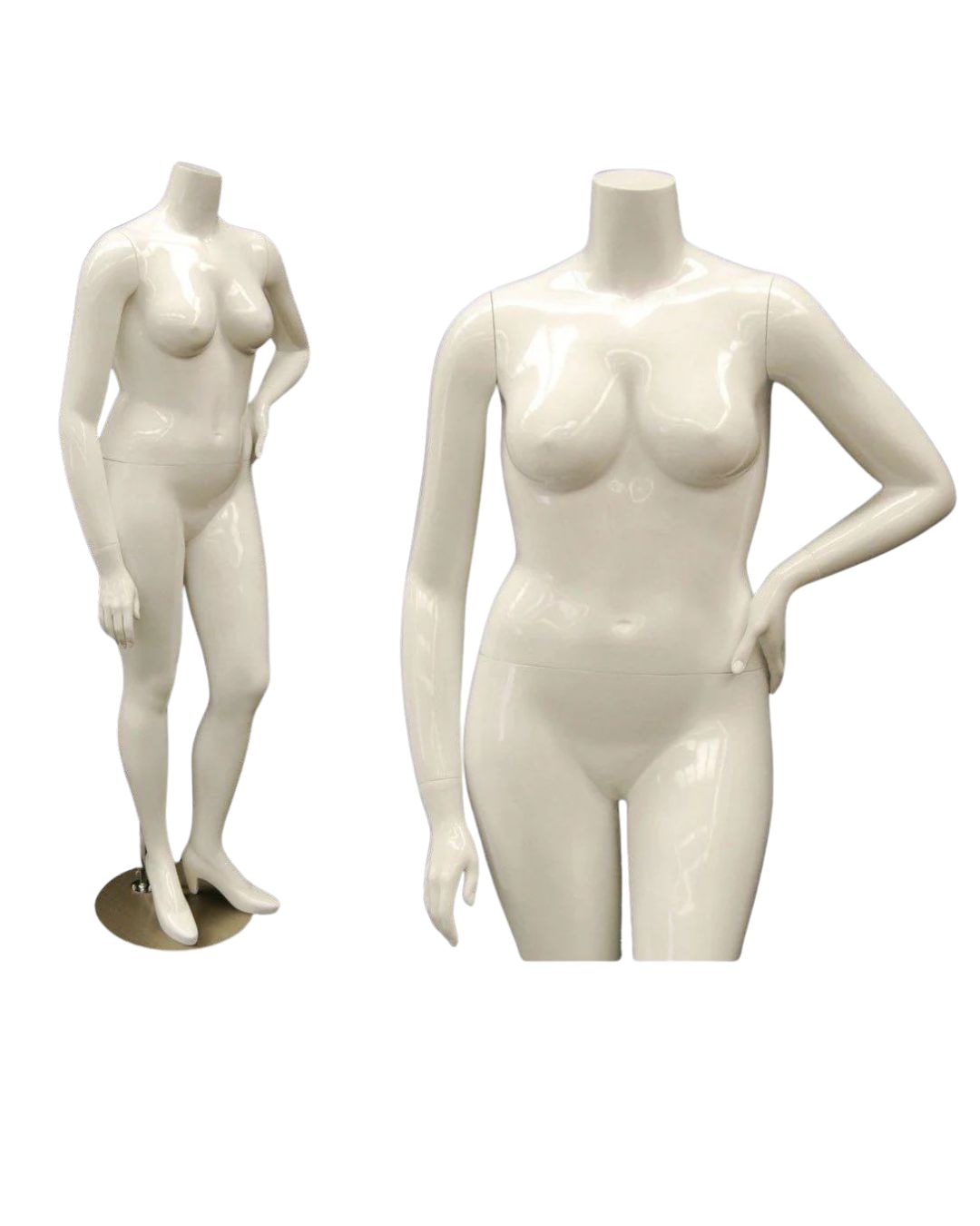 Plus Size Female Display Mannequin - No Head (TMK-MD-NANCYBW3S)