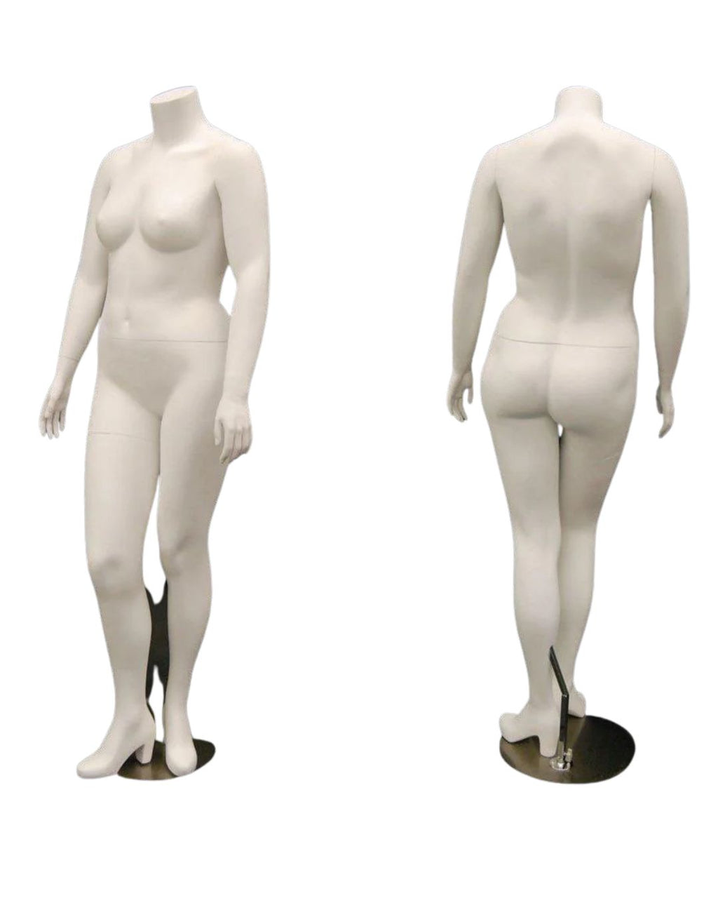 Plus Size Female Display Mannequin - No Head (TMK-MD-PLUSBW2)
