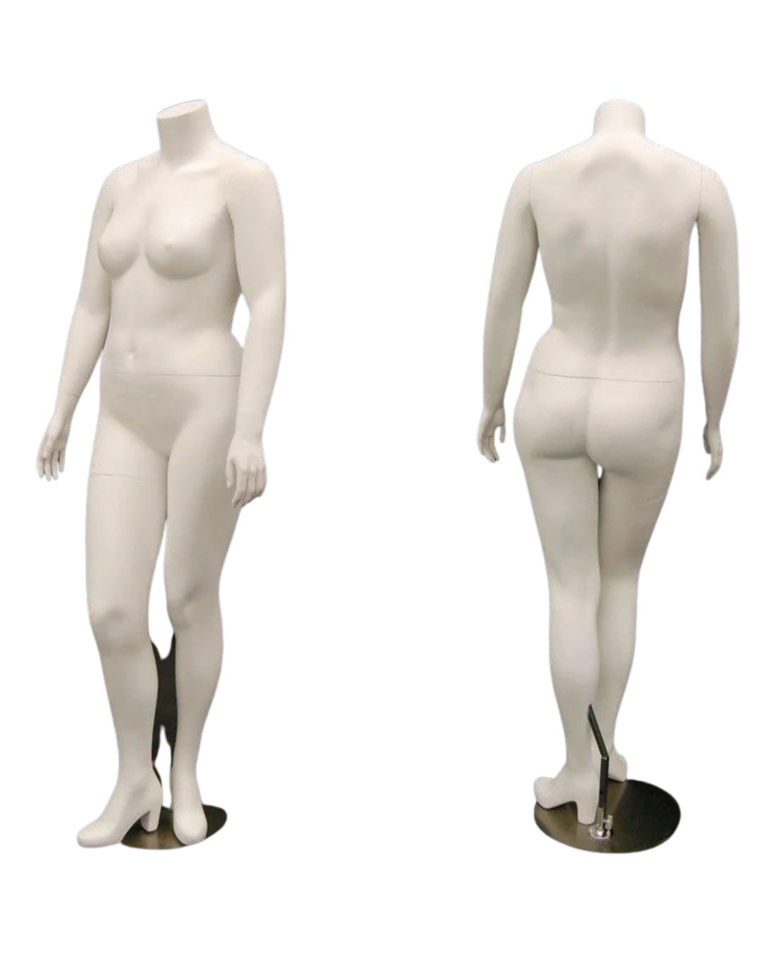 Plus Size Female Display Mannequin - No Head (TMK-MD-PLUSBW2)