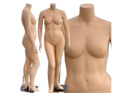 Plus Size Female Display Mannequin - No Head (TMK-MD-PLUSF1)