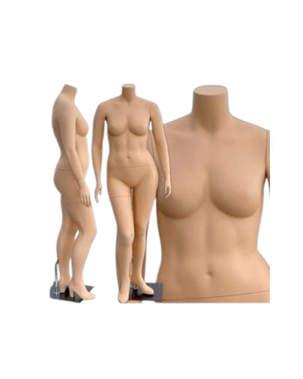 Plus Size Female Display Mannequin - No Head (TMK-MD-PLUSF1)