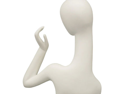 Egghead White Female Mannequin Head only with Hand (TMK-MD-SHAND1)