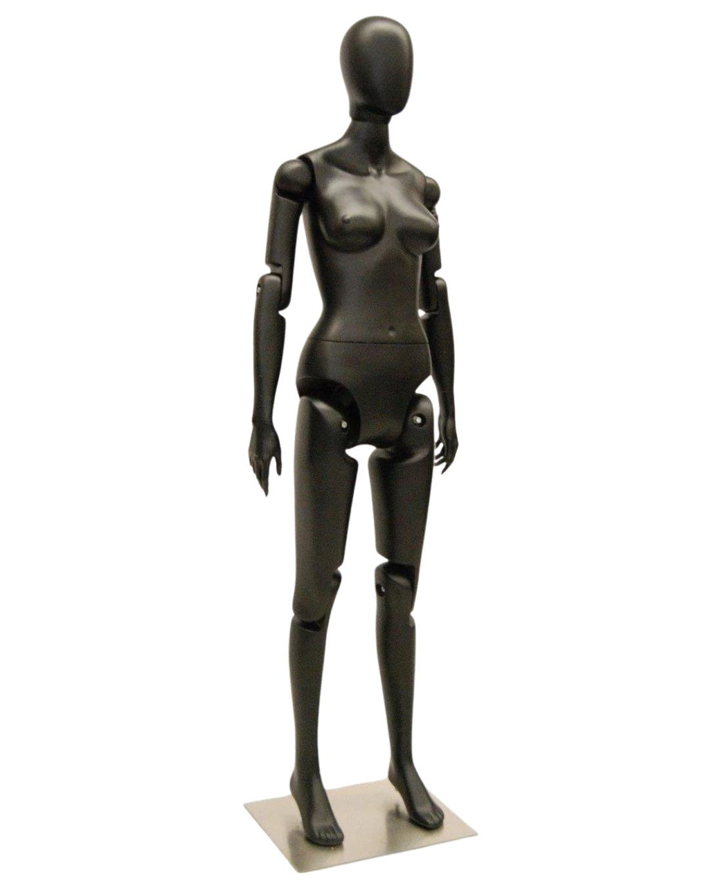 Female Black Abstract Posable Mannequin (TMK-MD-Z-FFXBEG)