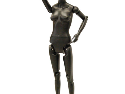 Female Black Abstract Posable Mannequin (TMK-MD-Z-FFXBEG)