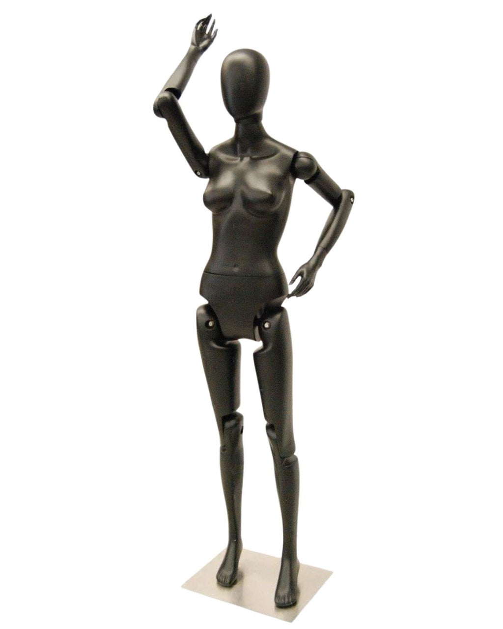 Female Black Abstract Posable Mannequin (TMK-MD-Z-FFXBEG)