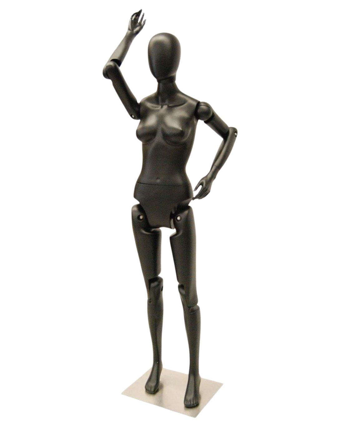 Female Black Abstract Posable Mannequin (TMK-MD-Z-FFXBEG)