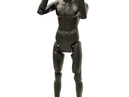 Black Abstract Posable Mannequin - Male (TMK-MD-Z-MFXBEG)