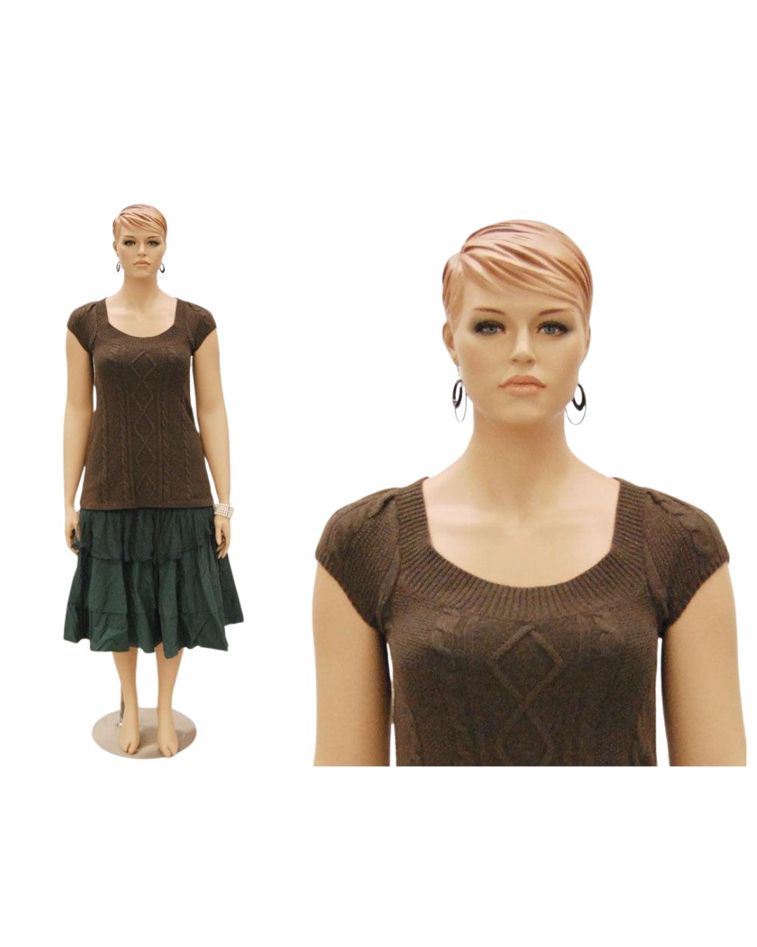 Realistic Plus-Size Female Mannequin (TMK-MZ-AVIS1)