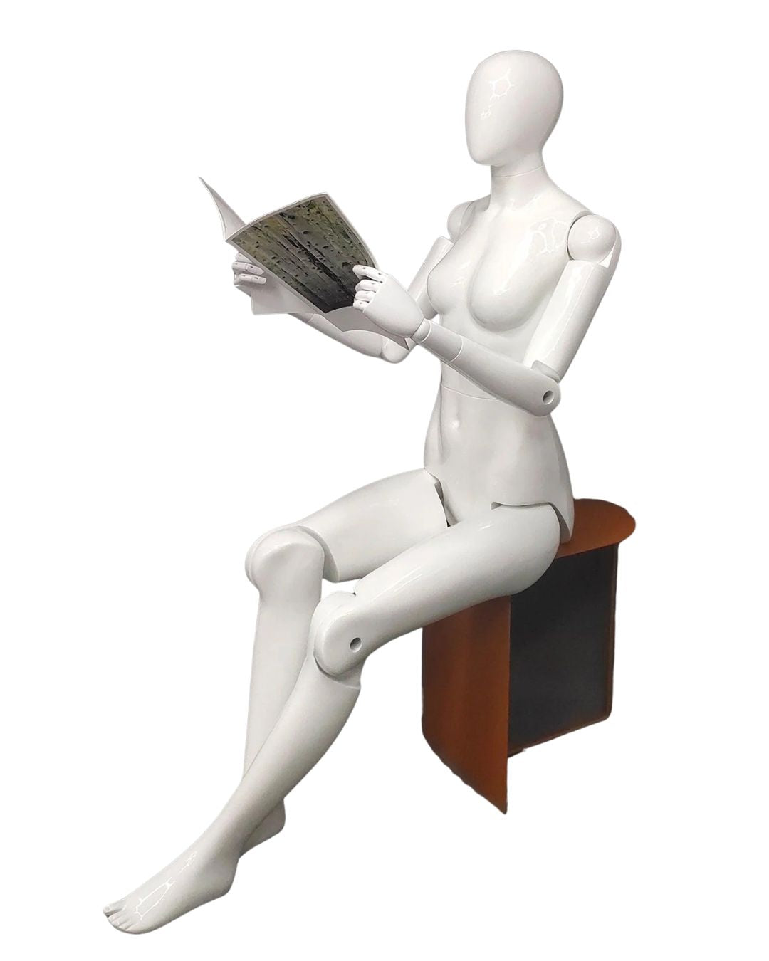 Female White Abstract Posable Mannequin (TMK-MZ-FM01-WEG)