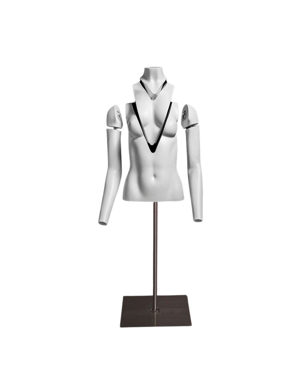 Ultimate Female Invisible Ghost Mannequin Torso 2.0 (TMK-MZ-GH1/2F)