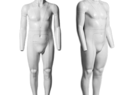 Plus Size Male Invisible Ghost Mannequin Full Body Ver 2.0 for Photography (TMK-MZ-GH25)