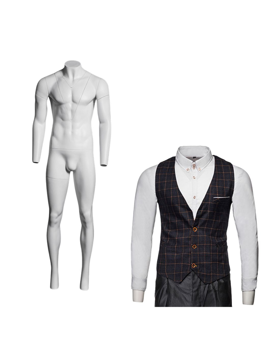 Male Invisible Ghost Mannequin Full Body Version 1.0 (TMK-MZ-GH3--S)
