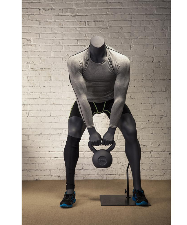 Male Athletic Kettlebell Weight Lifting Mannequin (TMK-MZ-HL-02)